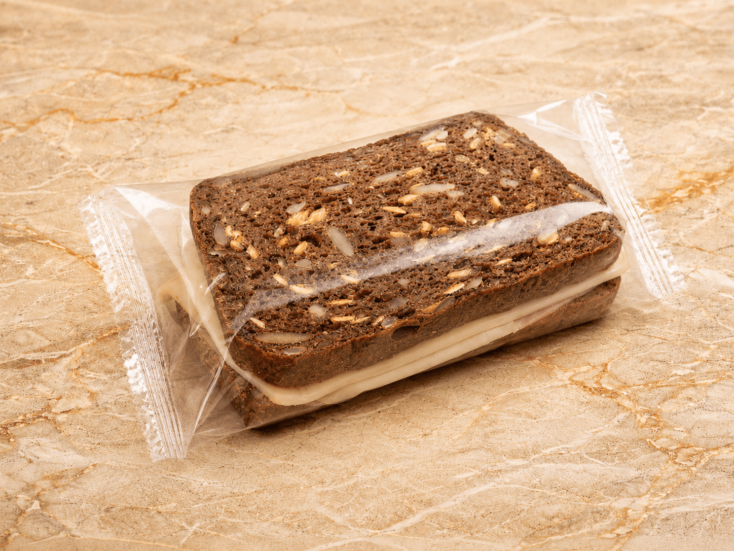 Gluten free oat bread slices with cheese