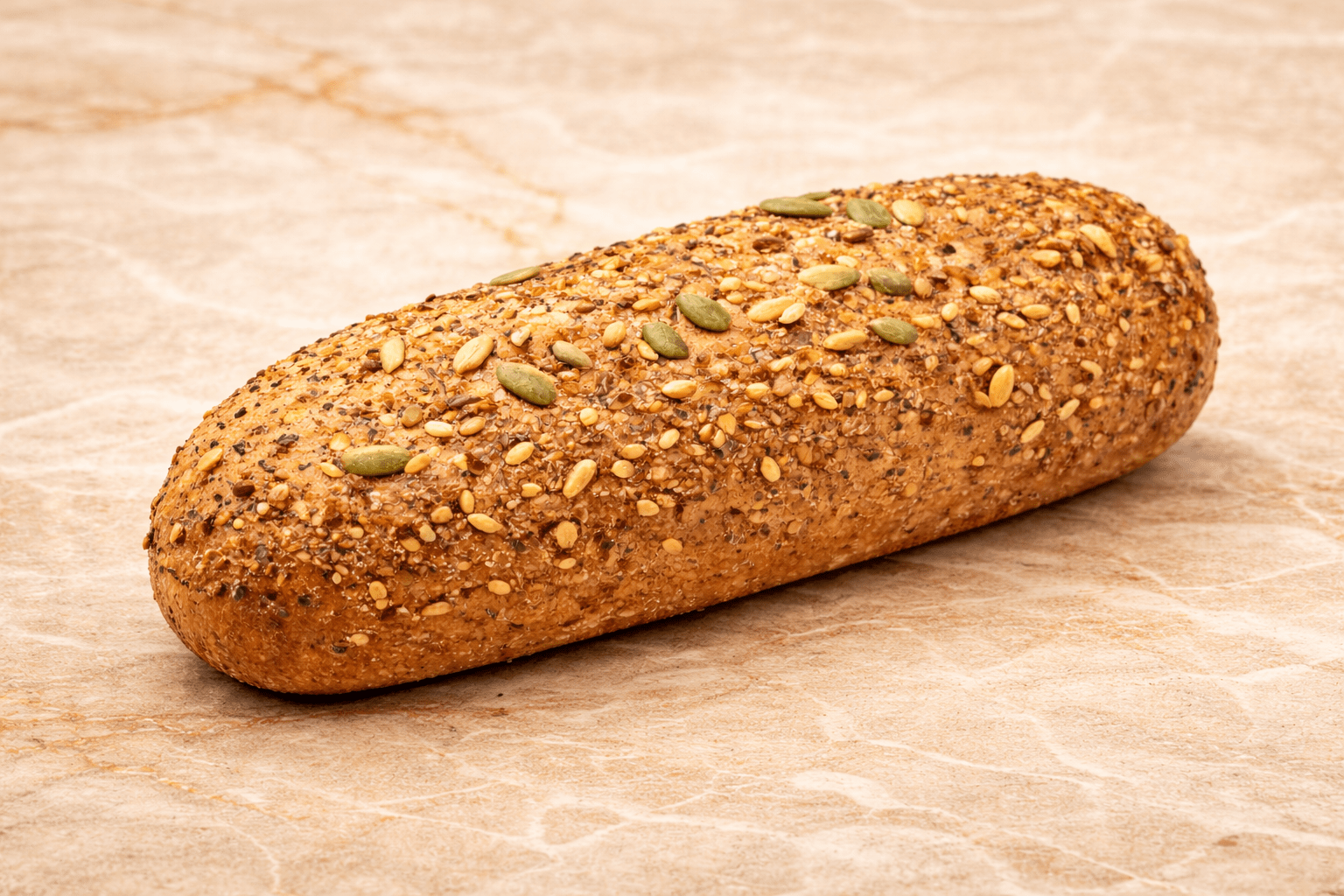 Gluten free dark seeded baguette