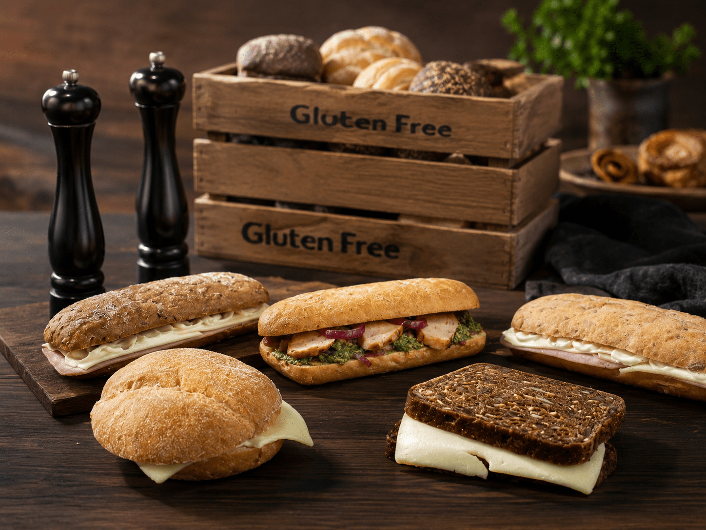 Frozen gluten free bakery formats for professional kitchens